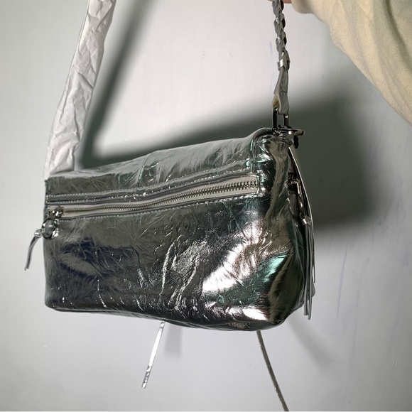 ZARA NWT METALLIC GATHERED BOW SHOULDER BAG REF 6800/410 - Picture 10 of 11